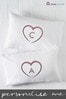 Personalised Gold Heart Pillowcases by Loveabode