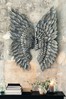 Grey Grey Washed Gilt Metal Angel Wings