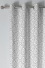 Fusion Silver Navaho Cotton Eyelet Curtains