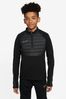 Nike Black/White Therma-FIT Training Drill Top