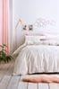2 Pack Pink Reversible Geo Lines Duvet Cover and Pillowcase Set
