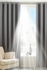 Riva Home Silver Grey Twilight Thermal Blackout Eyelet Curtains