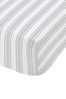 Bianca Grey Check/Stripe Fitted Sheet
