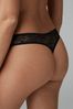 Black Thong Lace Knickers 4 Pack