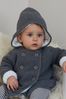 The Little Tailor Grey Baby Plush Lined Pram Coat