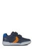 Geox Junior Boy/Unisex's Poseido Navy/Orange Hook and Loop Sneakers
