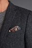 Charcoal Grey Harris Tweed Herringbone Wool Blazer