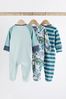 Blue Character Baby Sleepsuits 3 Pack (0-2yrs)