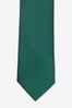 Forest Green Slim Silk Tie And Pocket Square Set
