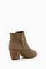 Dune London Paicey Zip Up Ankle Brown Boots