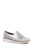 Pavers Silver Ladies Wide Fit Lightweight Casual Slip-On Shoes