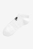adidas Adult White Low Trainer Socks 3 Pack