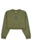 Juicy Couture Green Croped Crew-Neck Sweater