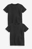 Black Short Sleeve Cotton T-Shirts 2 Pack (3-16yrs)