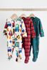 Multi Baby Sleepsuits 3 Pack (0-3yrs)