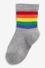 Bright 5 Pack Cotton Rich Ribbed Socks
