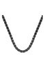 BOSS Turf Grey IP And Black Cord Box Chain Necklace