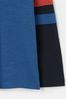 Joules Grayson Blue Long Sleeve Colourblock T-Shirt
