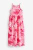 Calvin Klein Jeans Girls Pink Tie Dye Strappy Maxi Dress