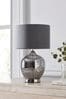 Smoke Grey Drizzle Touch Small Table Lamp