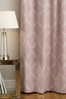 Paoletti Lattice Embroidered Blush Pink Olivia Pencil Pleat Curtains