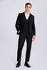 Moss Skinny Fit Black Stretch Suit: Jacket