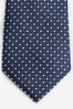 Navy Blue Spot Regular Pattern Tie