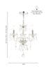 Clear Harriet 3 Light Crystal Chandelier Ceiling Light