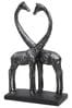 Libra Bronze Antique Giraffes In Love Sculpture