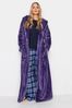 Long Tall Sally Purple Honeycomb Hooded Maxi Robe