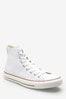 Converse White Leather High Trainers