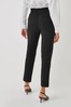 Black Ponte Belted Taper Trousers
