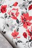 D&D Red Gabriella Floral Duvet Cover And Pillowcase Set