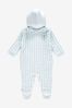 The Little Tailor Blue Baby Knitted Pramsuit