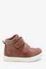 Tan Brown Wide Fit (G) Warm Lined Touch Fastening Boots