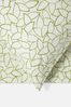 Jasper Conran London Green Mini Leaves Bamboo 200 TC Percale Pillowcases Pair
