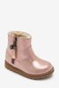 Rose Gold Wide Fit (G) Warm Lined Ankle Boots