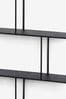 Black Black Rectangular Wall Shelves