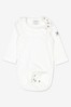 Polarn O. Pyret White Organic Cotton Frill Collar Bodysuit