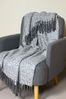 furn. Grey Weaver Throw