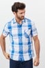 Joules White Wilson Short Sleeve Classic Fit Check Shirt
