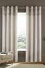 Catherine Lansfield Natural Melville Woven Texture Eyelet Curtains