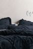 Linen House Set of 2 Blue Adalyn Geo Textured Pillowcases