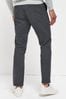 Charcoal Grey Slim Fit Stretch Chino Trousers