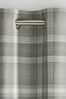 Grey Cosy Check Eyelet Blackout/Thermal Curtains