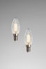 2 Pack 4W LED SES Candle Dimmable Bulbs