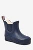 Navy Warm Lined Ankle Wellies
