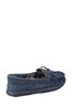 Cotswold Blue Alberta Slip On Moccasin Slippers