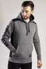 CAT® Grey Logo Panel Hooded Sweatshirt