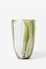 Oliver Bonas Blue Bea Striped Glass Vase